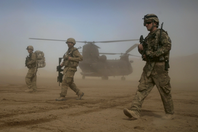 Afganistan’da görev yapan ABD askerleri… 28 Ocak 2012. Fotoğraf: AP